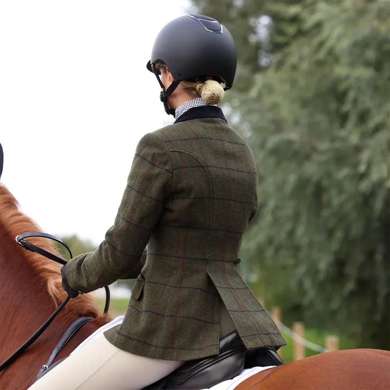 Aubrion Saratoga Womens Tweed Show Jacket - Spruce Green-3