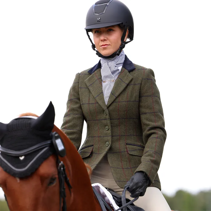 Aubrion Saratoga Womens Tweed Show Jacket - Spruce Green-1