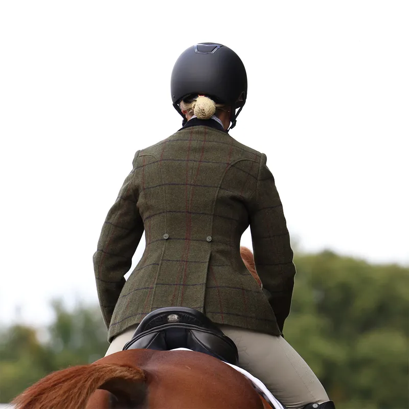 Aubrion Saratoga Womens Tweed Show Jacket - Spruce Green-5