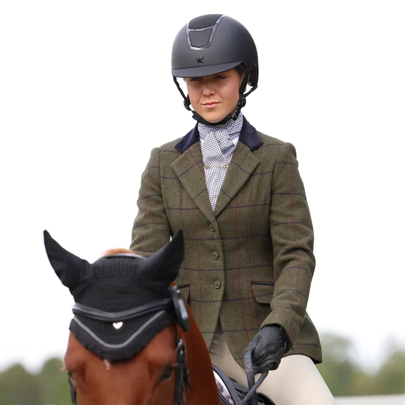 Aubrion Saratoga Womens Tweed Show Jacket - Spruce Green-6