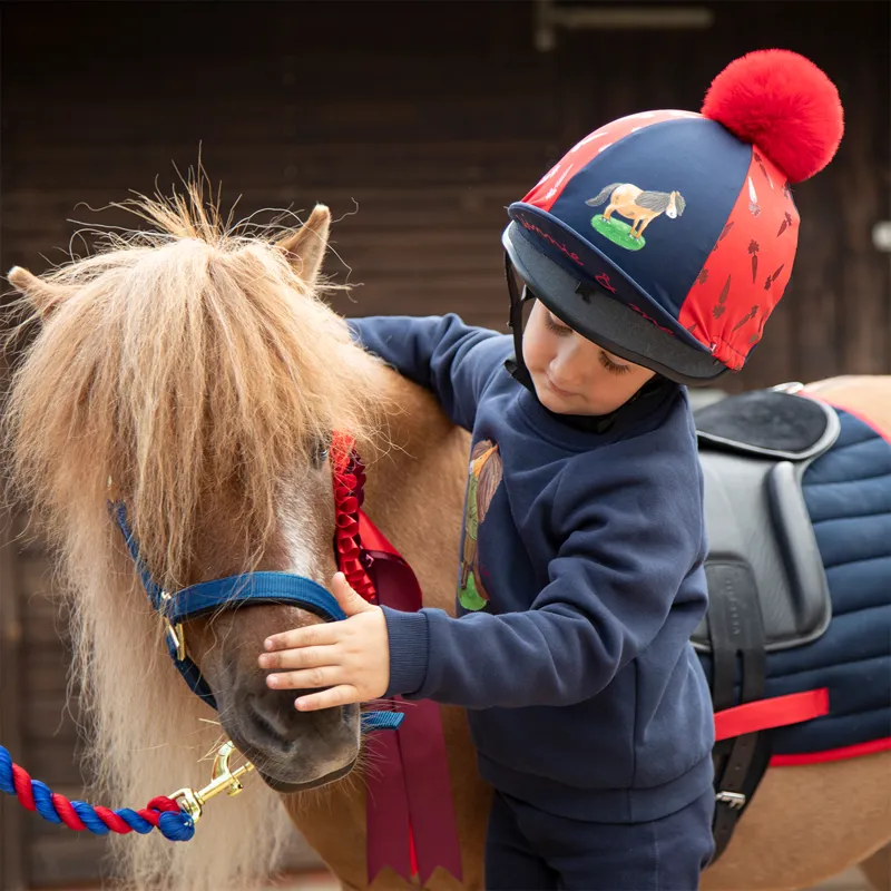 Winnie and Me Hat Silk - Navy/Red-7