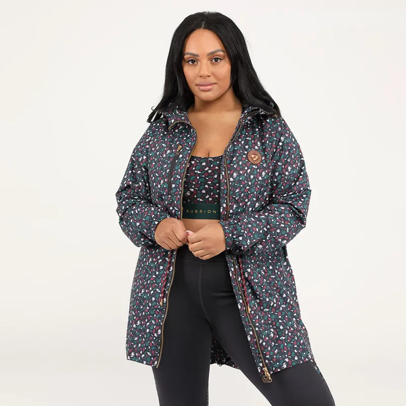 Aubrion Hackney Ladies Long Waterproof Jacket - Brush Stroke-2