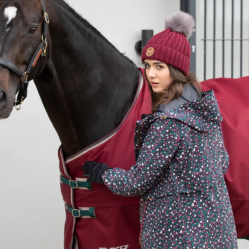 Aubrion Hackney Ladies Long Waterproof Jacket - Brush Stroke-3