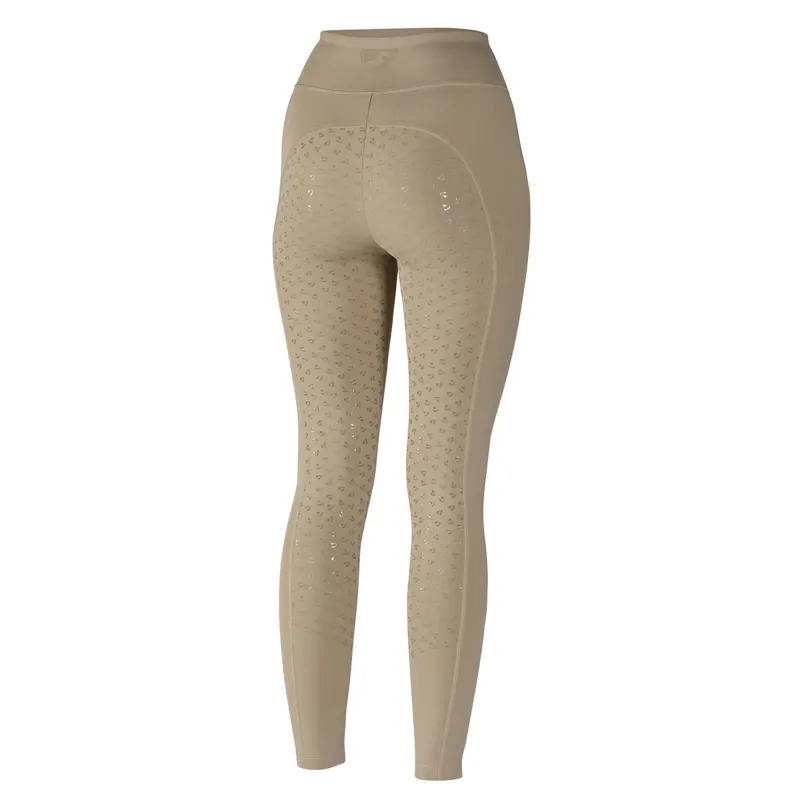 Aubrion Hudson Full Grip Junior Competition Riding Tights - Beige-1