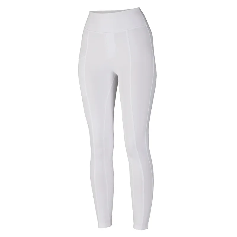 Aubrion Hudson Full Grip Junior Competition Riding Tights - White