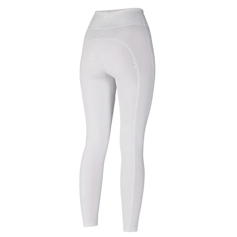 Aubrion Hudson Full Grip Junior Competition Riding Tights - White-1