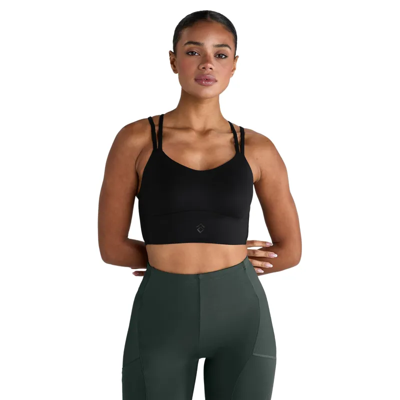 Aztec Diamond Bonded Womens Sports Bra - Black