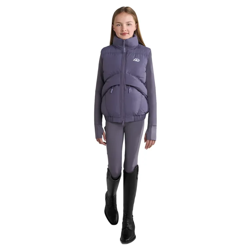 Aztec Diamond Young Rider Mid Layer Junior Gilet - Amethyst-4
