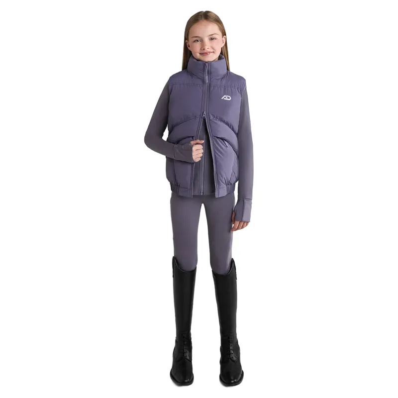 Aztec Diamond Young Rider Mid Layer Junior Gilet - Amethyst-5