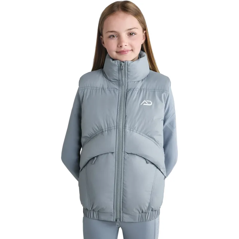 Aztec Diamond Young Rider Mid Layer Junior Gilet - Ash Blue