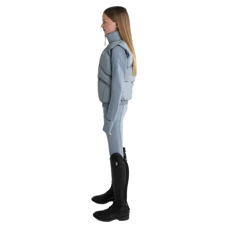 Aztec Diamond Young Rider Mid Layer Junior Gilet - Ash Blue-4