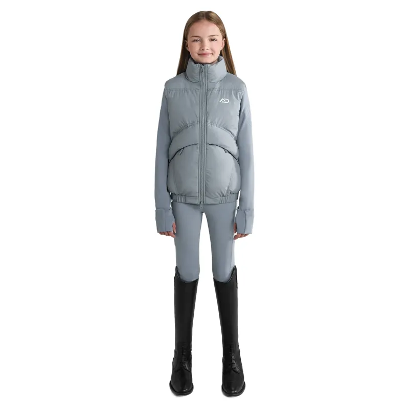 Aztec Diamond Young Rider Mid Layer Junior Gilet - Ash Blue-5