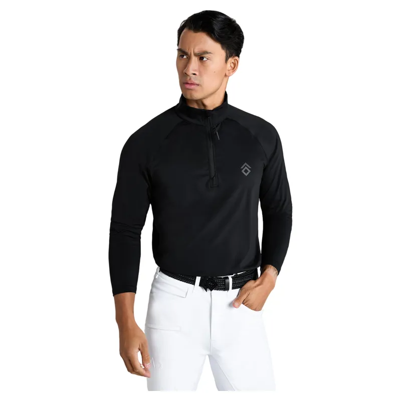 Aztec Diamond Core Mens 1/4 Zip Base Layer - Black-5