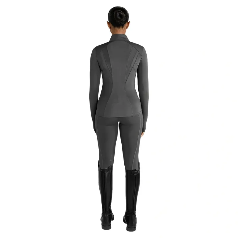 Aztec Diamond Fitted Womens Jacket - Ash Grey-1