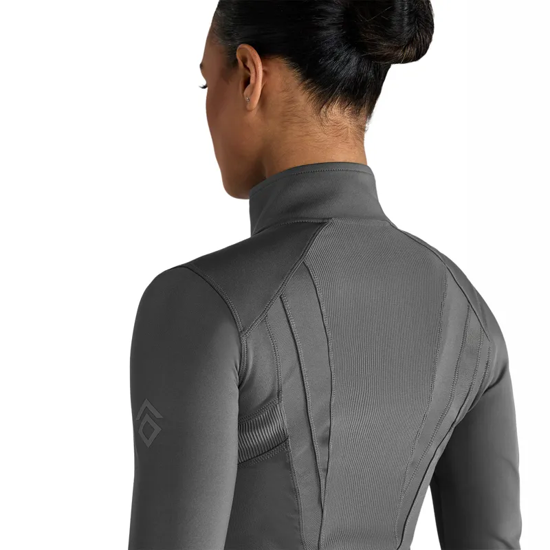Aztec Diamond Fitted Womens Jacket - Ash Grey-4