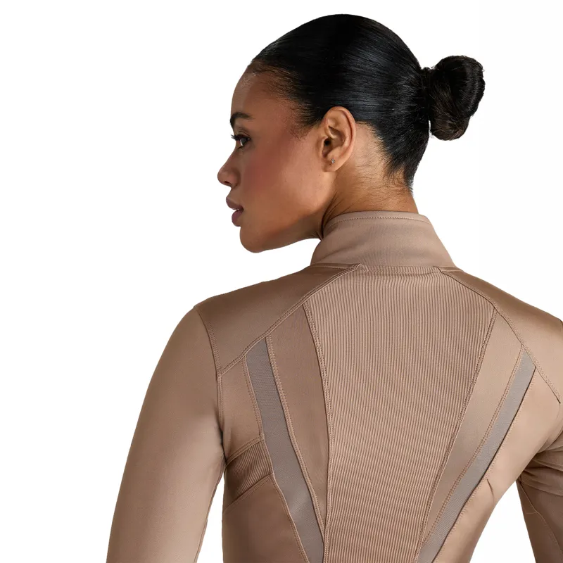 Aztec Diamond Fitted Womens Jacket - Camel-6