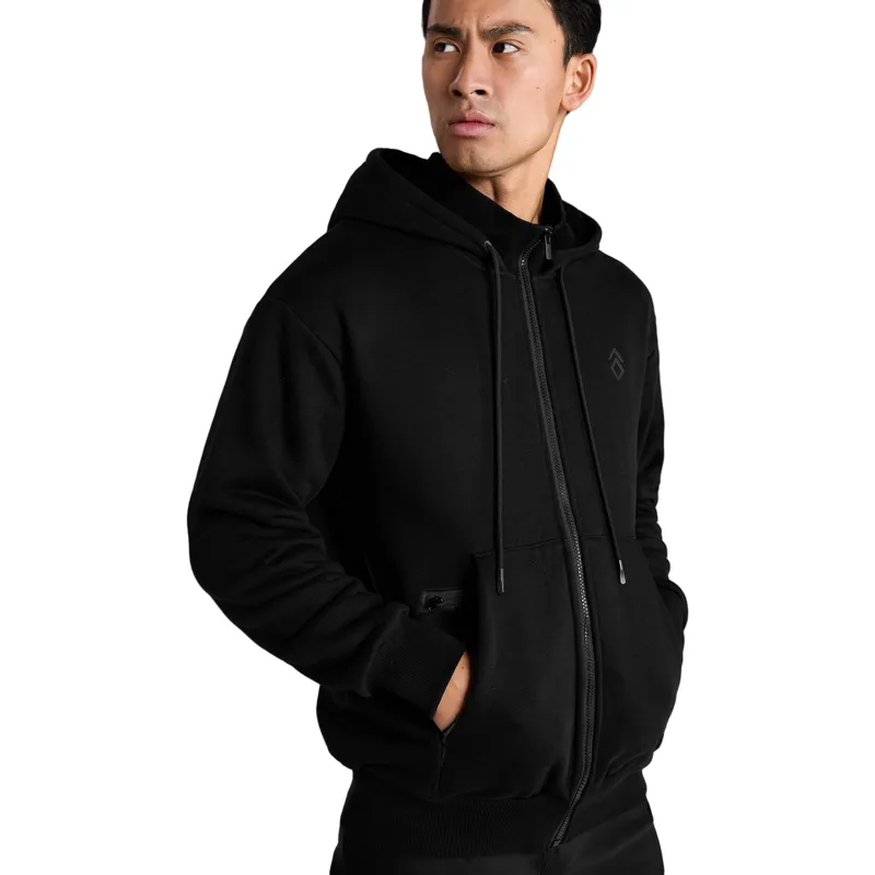 Aztec Diamond Core Mens Full Zip Hoodie - Black-2