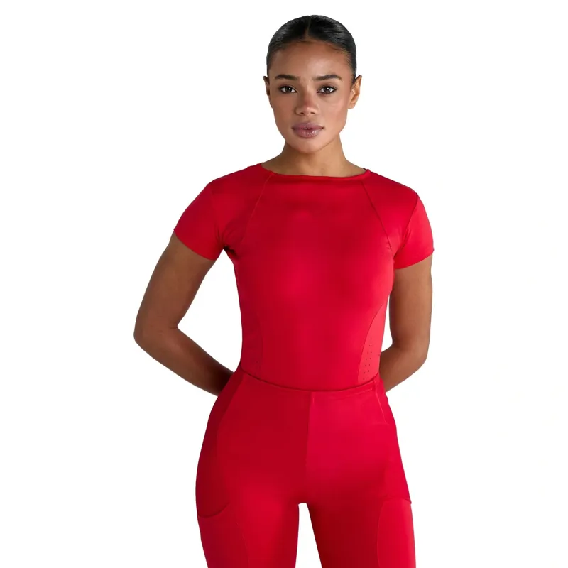 Aztec Diamond Core Womens Tech Short Sleeve Tee - Crimson