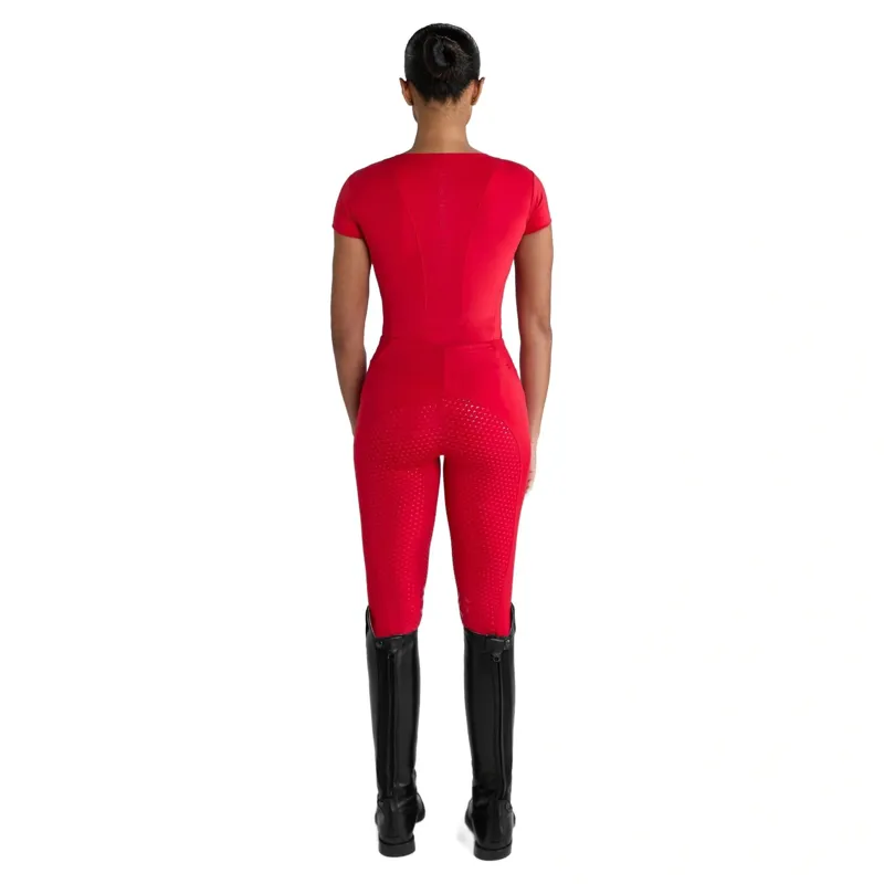 Aztec Diamond Core Womens Tech Short Sleeve Tee - Crimson-3