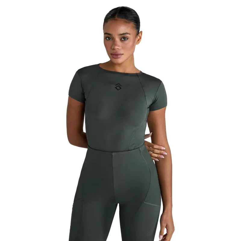 Aztec Diamond Core Womens Tech Short Sleeve Tee - Fern