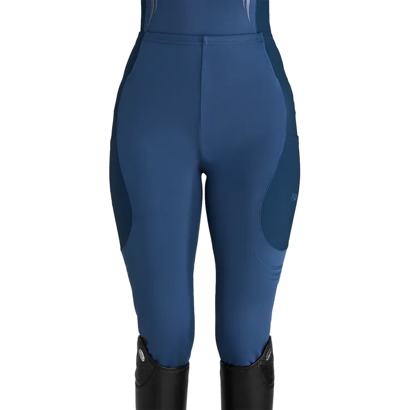 Aztec Diamond Define Full Grip Ladies Riding Leggings - Azul-1