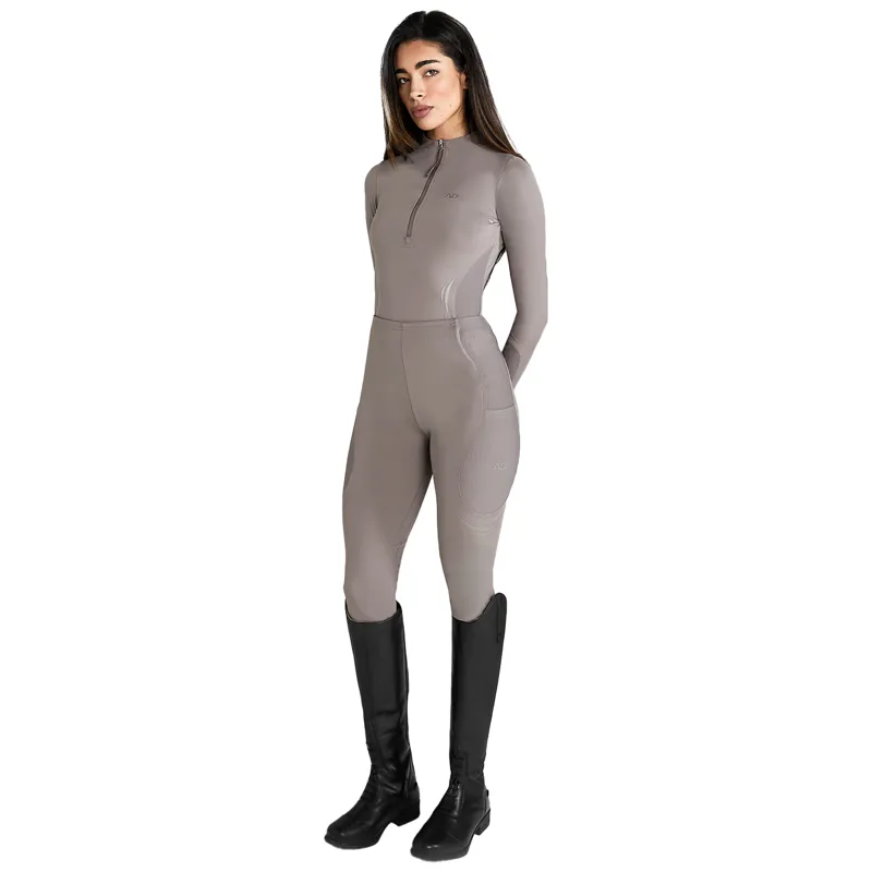 Aztec Diamond Define Full Grip Ladies Riding Leggings - Truffle-3