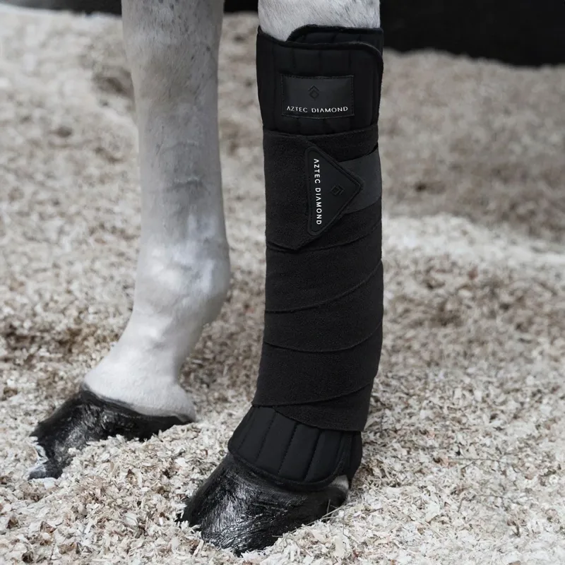 Aztec Diamond Fleece Bandages - Black-4