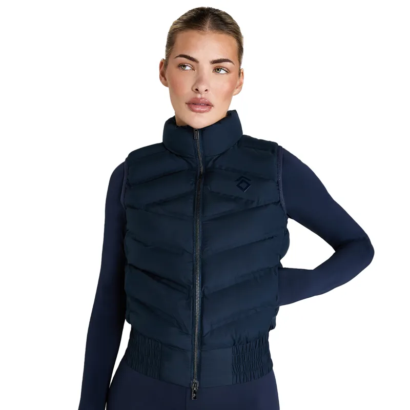 Aztec Diamond Lightweight Ladies Gilet - Navy