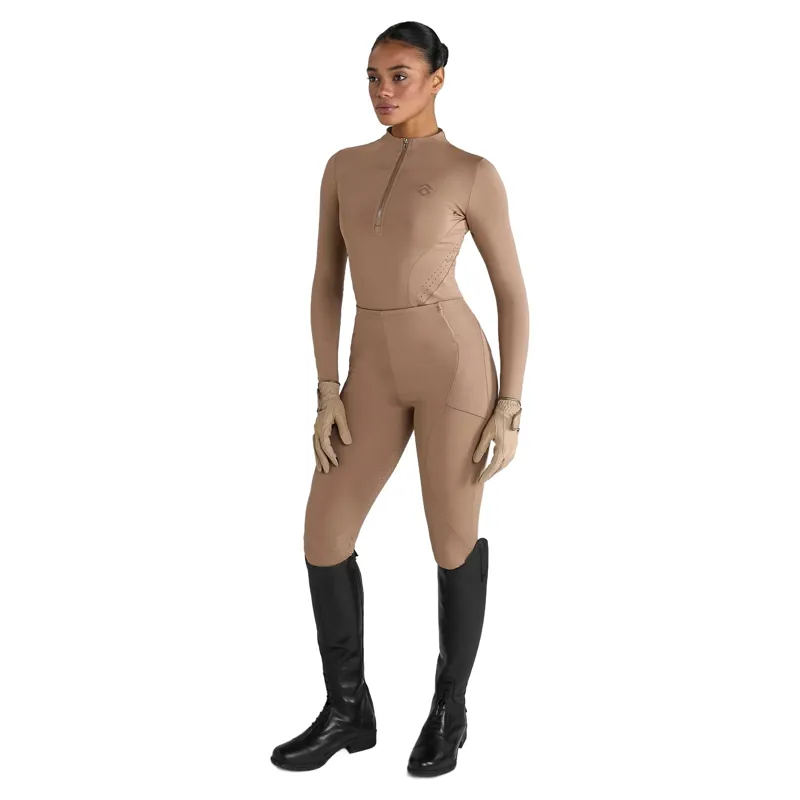 Aztec Diamond Pro Grip Riding Gloves - Camel-1