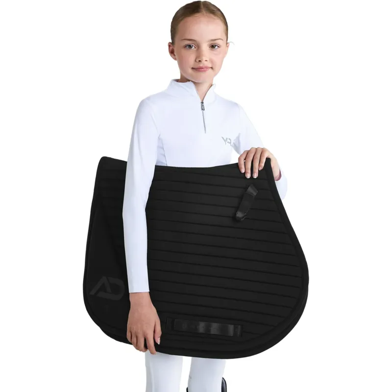 Aztec Diamond Young Rider Panel Saddlecloth - Black-2