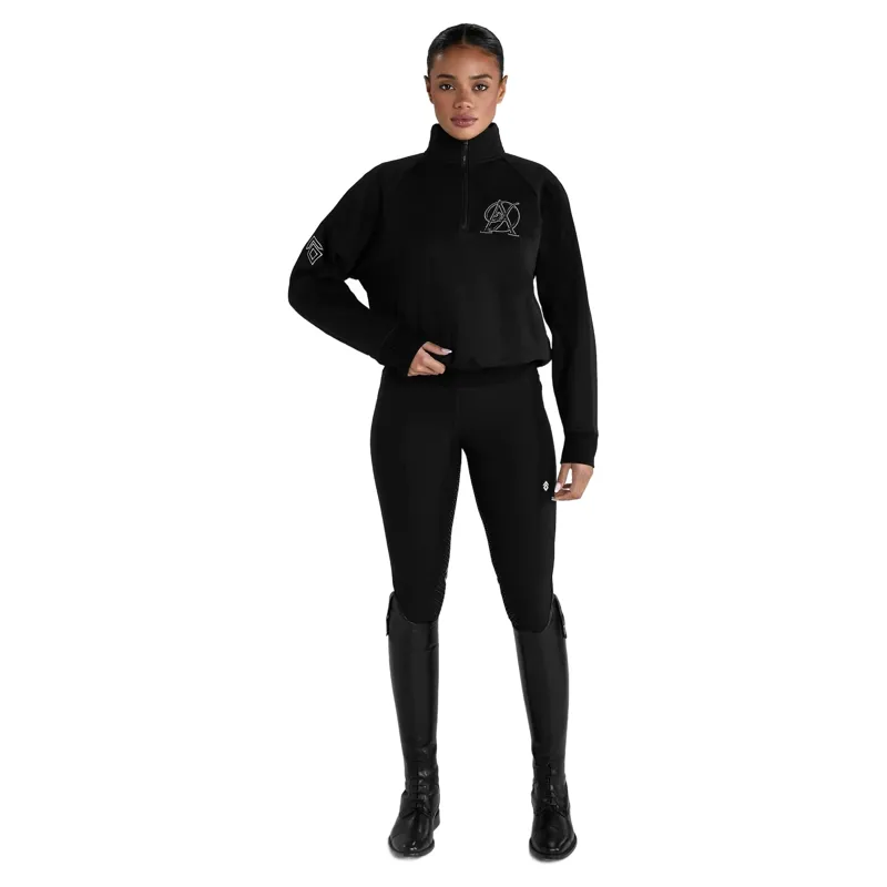 Aztec Diamond Sporting Goods Womens Half Zip Sweater - Black-3