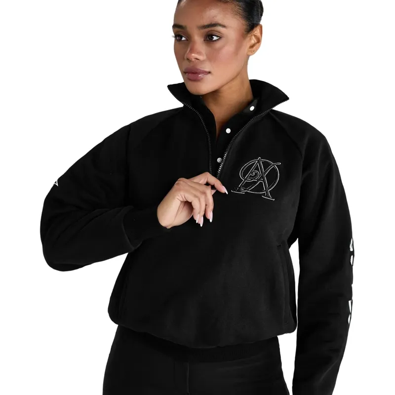 Aztec Diamond Sporting Goods Womens Half Zip Sweater - Black-5