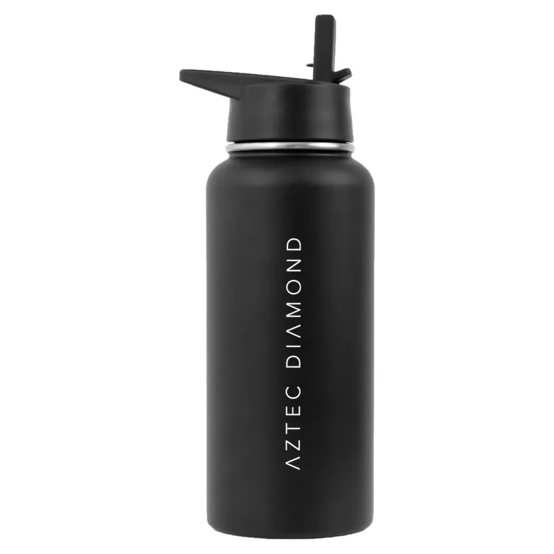 Aztec Diamond Thermal Water Bottle - Black