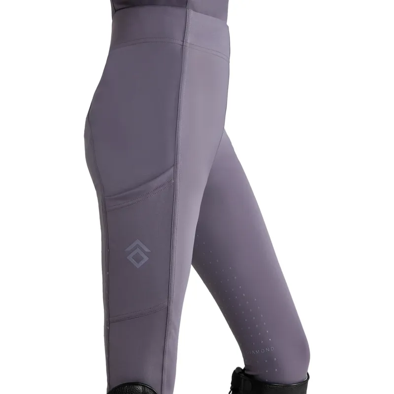 Aztec Diamond Young Rider Full Grip Junior Riding Leggings - Amethyst-1