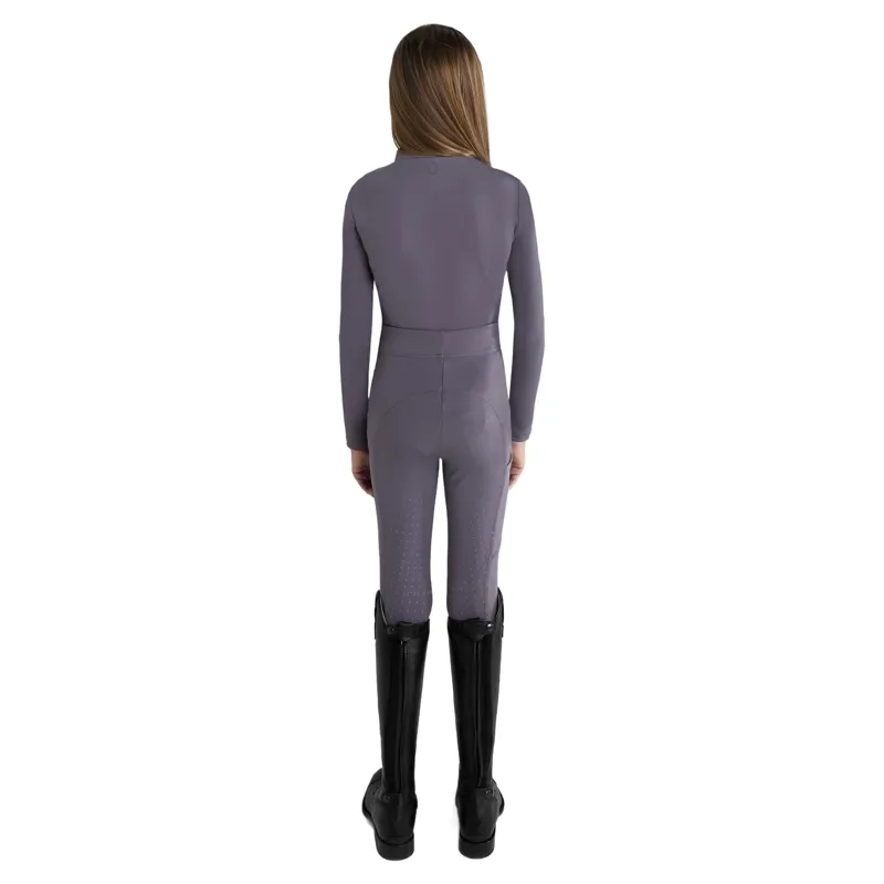 Aztec Diamond Young Rider Full Grip Junior Riding Leggings - Amethyst-3