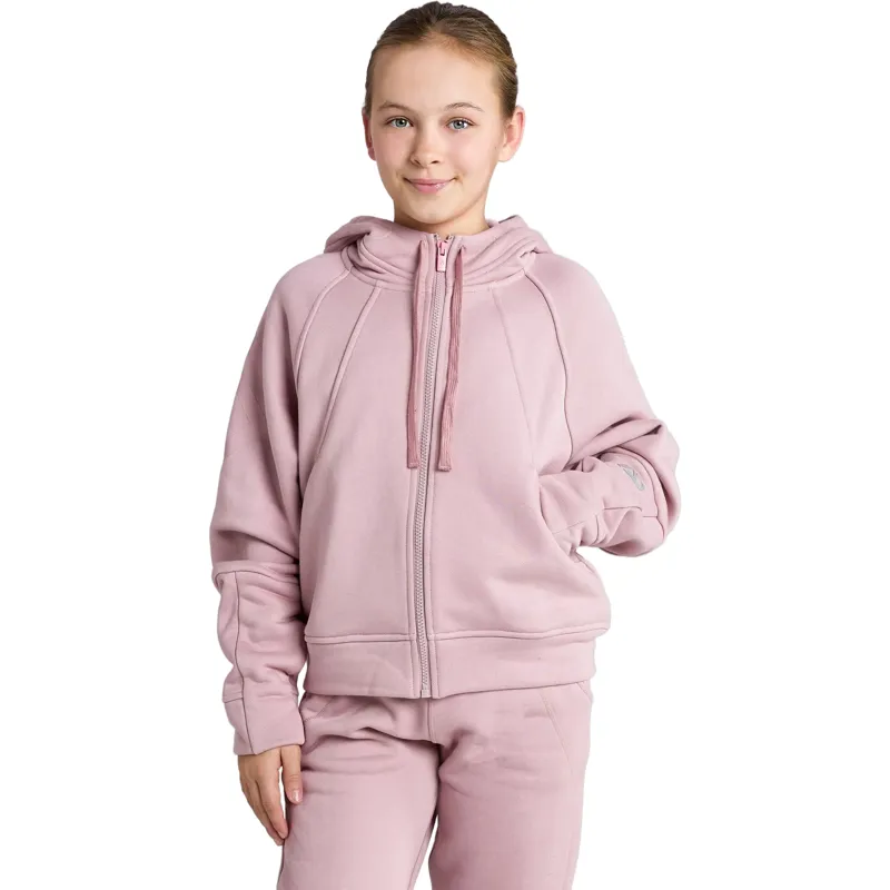 Aztec Diamond Young Rider Panel Full Zip Junior Hoodie - Pink