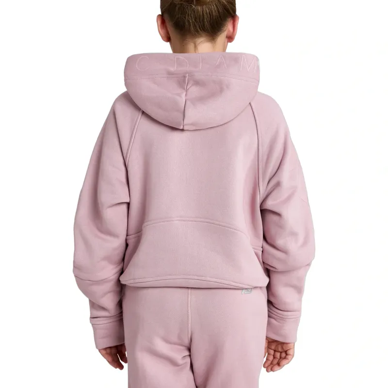 Aztec Diamond Young Rider Panel Full Zip Junior Hoodie - Pink-1