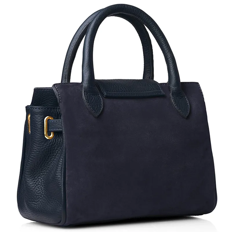 Fairfax and Favor Mini Windsor Handbag - Navy Suede-5
