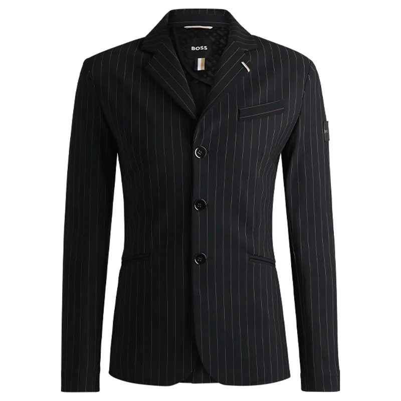 BOSS Equestrian Allen Mens Pinstripe Show Jacket - Black-1