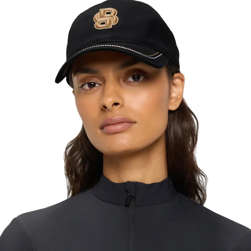 BOSS Equestrian Leather Cap - Black -1