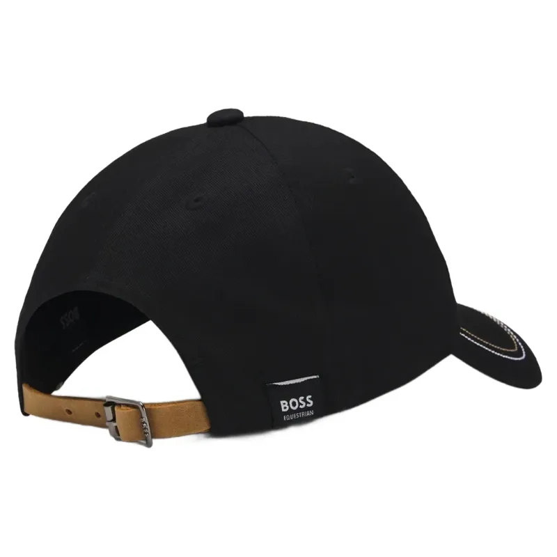 BOSS Equestrian Leather Cap - Black -3