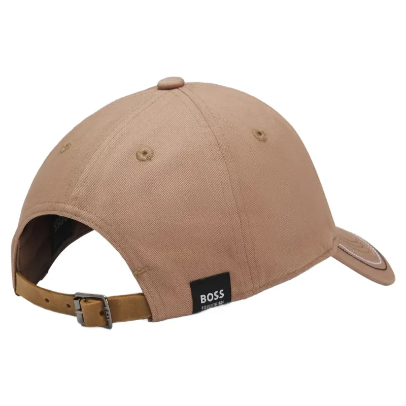 BOSS Equestrian Leather Cap - Camel -4