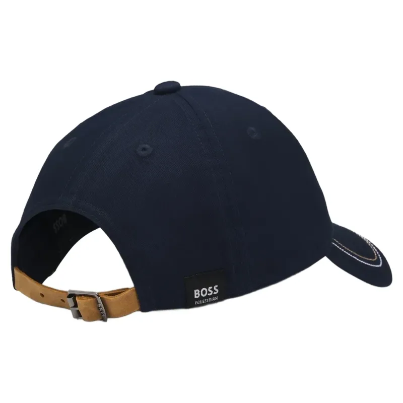 BOSS Equestrian Leather Cap - Sky Captain -3