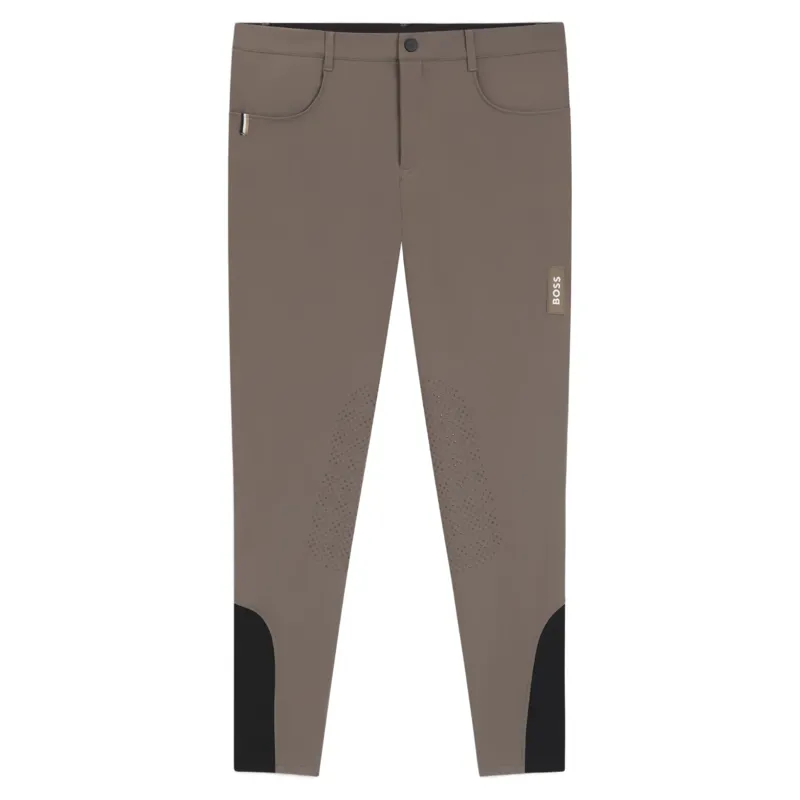 BOSS Equestrian James Knee Grip Mens Breeches - Dark Pumice -1