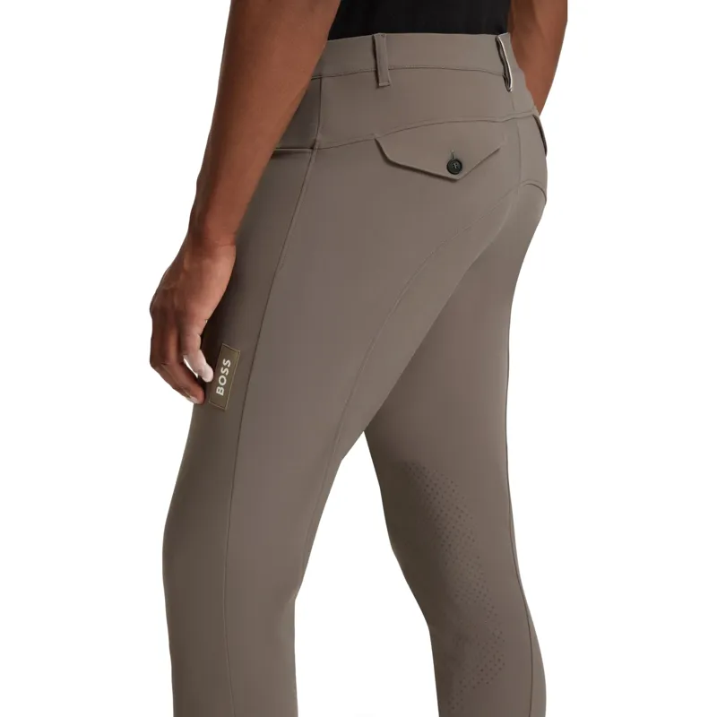 BOSS Equestrian James Knee Grip Mens Breeches - Dark Pumice -2