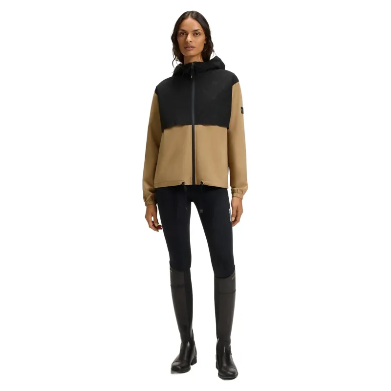 BOSS Equestrian Louise Womens Waterproof Rain Jacket - Black/Camel-2