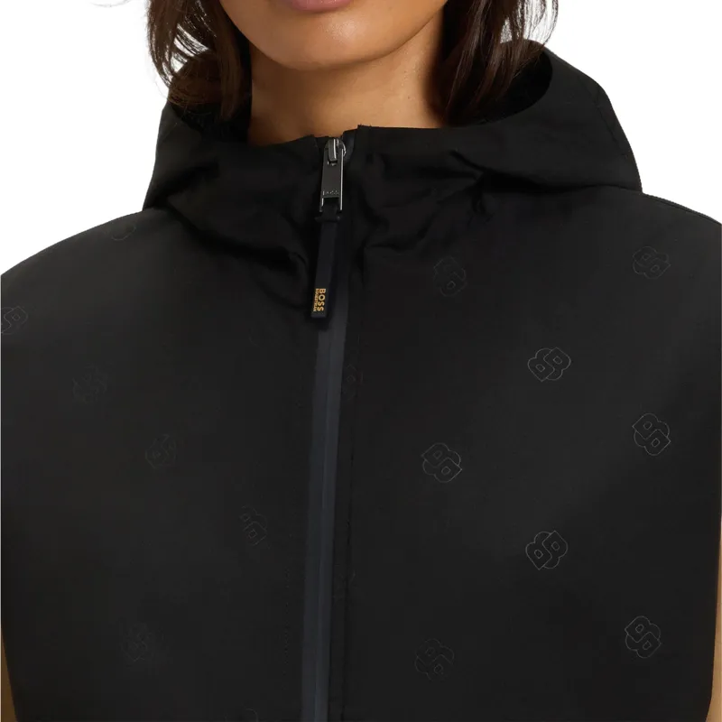 BOSS Equestrian Louise Womens Waterproof Rain Jacket - Black/Camel-5