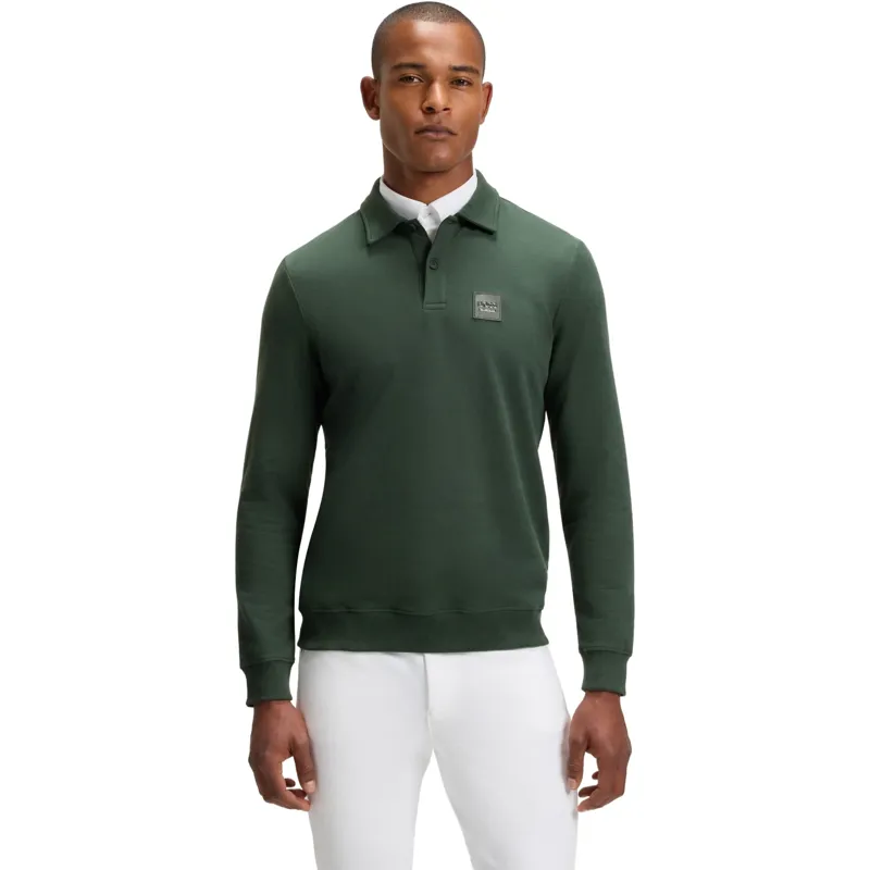 BOSS Equestrian Luis Mens Polo Sweatshirt - Pine Grove