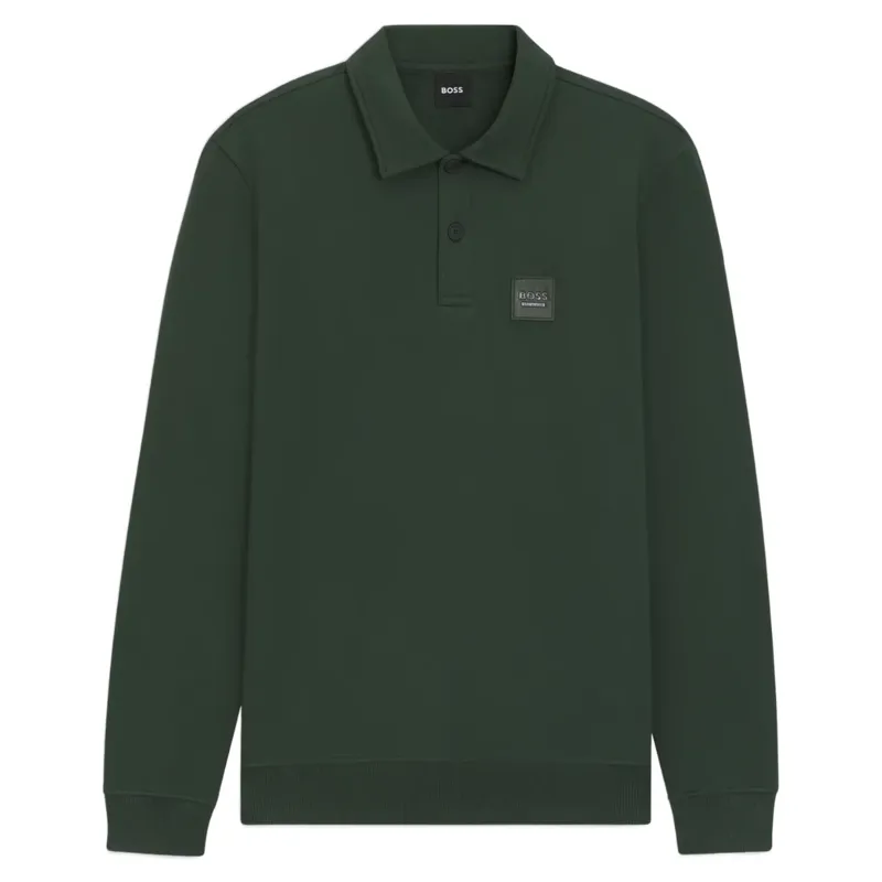 BOSS Equestrian Luis Mens Polo Sweatshirt - Pine Grove-1