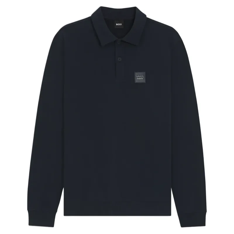 BOSS Equestrian Luis Mens Polo Sweatshirt - Sky Captain -1